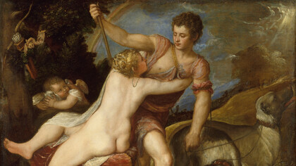 Tiziano, Venere e Adone, particolare