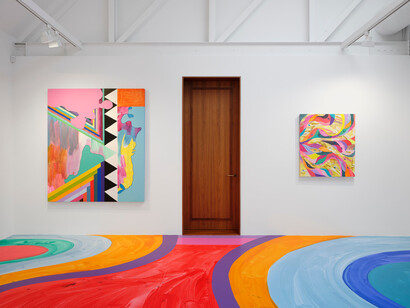 Sarah Cain, Quiet riot, exhibition view. Courtesy of Anthony Meier Gallery
