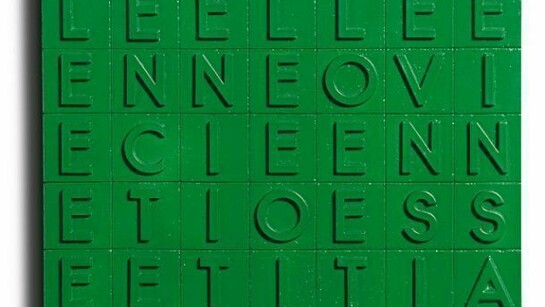 EMME I ELLE ELLE E...(verde sobre verde), 1970. Alighiero Boetti.