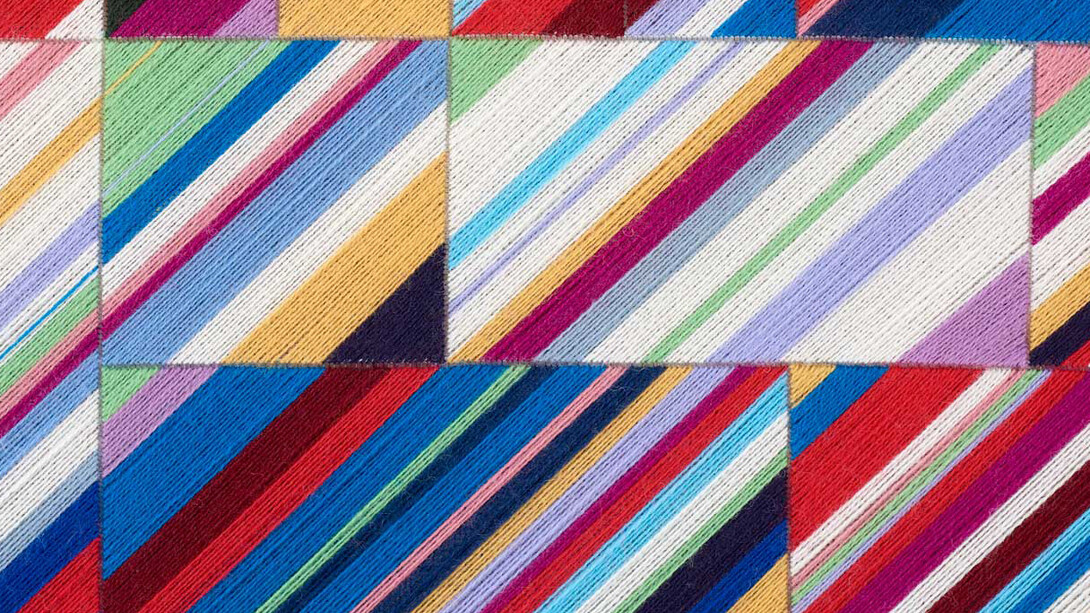 Kirstie Macleod, Lacuna, 2015, needlepoint with Fine wool on aluminium mesh, 68 x 88 cm