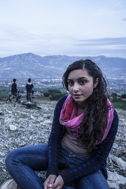 Antonia Lullo sul set del film