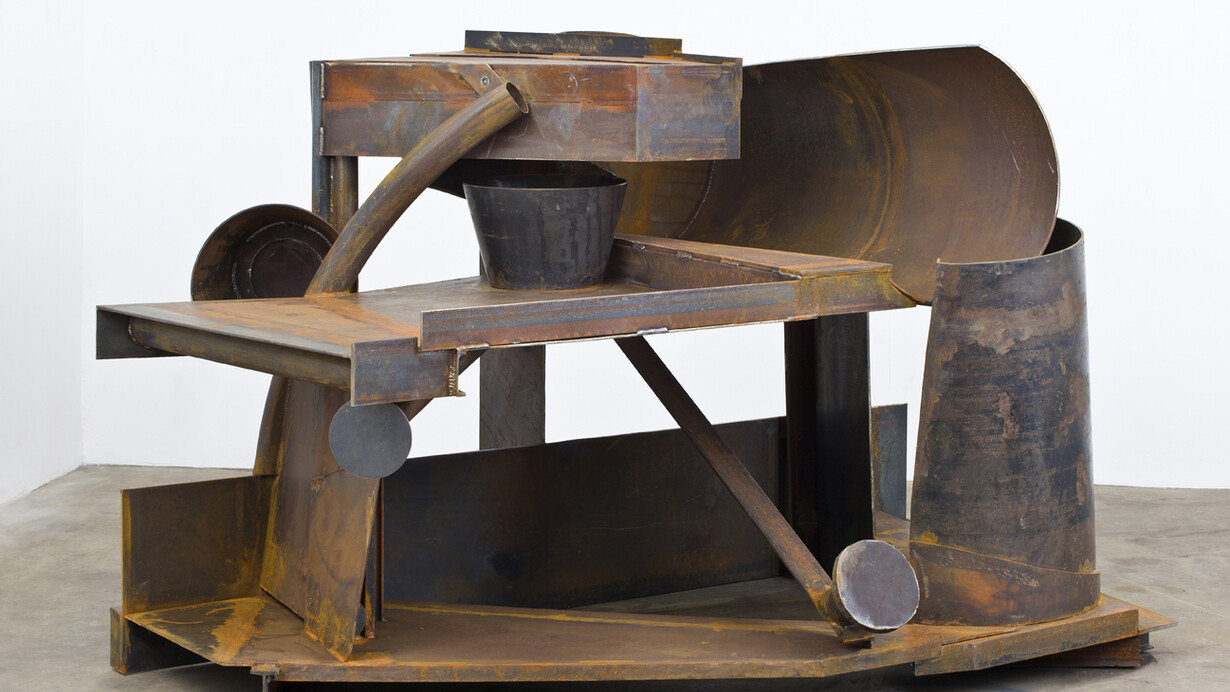 Anthony Caro, Tempest, 2012, Park Avenue Series, Steel, 63 x 103 x 89 in. Courtesy Galerie Daniel Templon