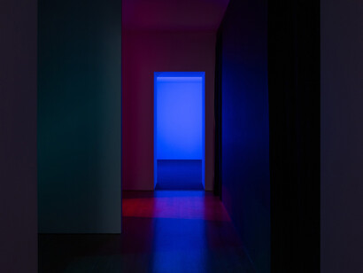 James Turrell, Lifting the veil, exhibition view. Courtesy of Gagosian Gallery