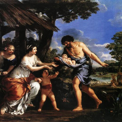 Pietro Da Cortona, Romolo e Remo raccolti da Faustolo