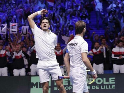 Herbet y Gasquet se impusieron en un duelo que a la postre resultó decisivo a la pareja belga compuesta por Bemelmans y De Loore