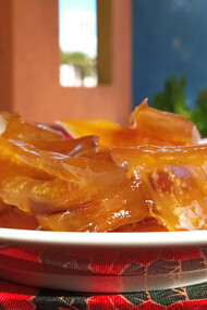 Dulce de lechosa recién servido