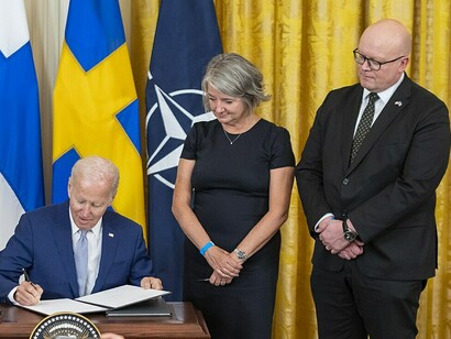 In 2022, President Biden signed the Instruments of Ratification, officially approving Finland and Sweden's membership in NATO