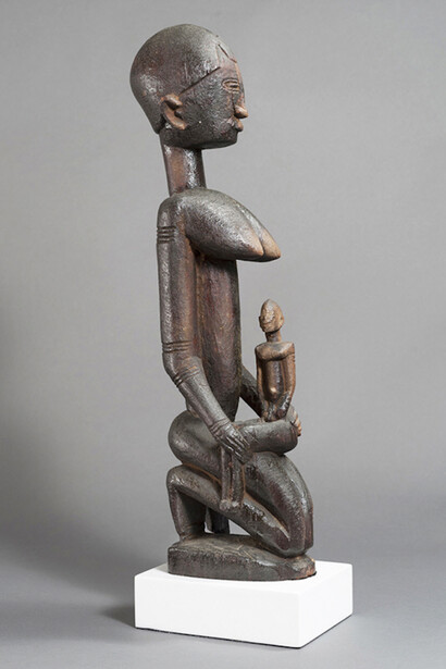 Dogon peoples, Figure (Dege), 17th-early 20th century, Mali, Bandiagara Circle, Wood, 21 7/8 × 5 × 6 1/4 in. (55.6 × 12.7 × 15.9 cm). Photo: Paul Hester
