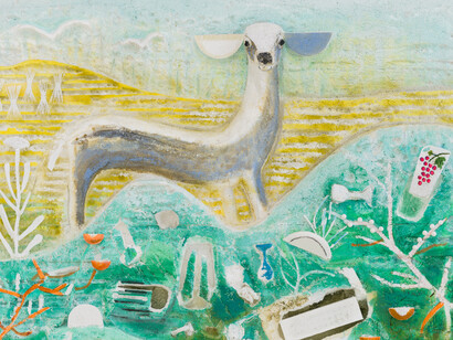 Lin May Saeed, Ghazal relief (detail), 2022. Courtesy of Anton Kern Gallery 