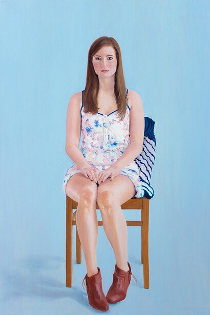 Valentina Porcelli, L'Attesa, olio su tela, 140 x 100 cm, 2016