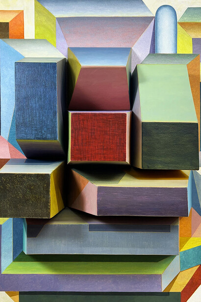 Meg Hitchcock, Icon no. 5, 2024. Courtesy of Kathryn Markel Fine Arts