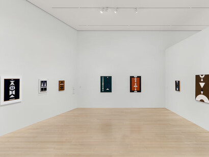 Rubem Valentim, Crossroads: Rubem Valentim’s 1960s, exhibition view. Courtesy of Institute of Contemporary Art