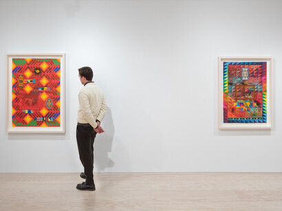 Jeffrey Gibson, Once More With Feeling, 2023, installation view. Courtesy the artist and Jessica Silverman, San Francisco