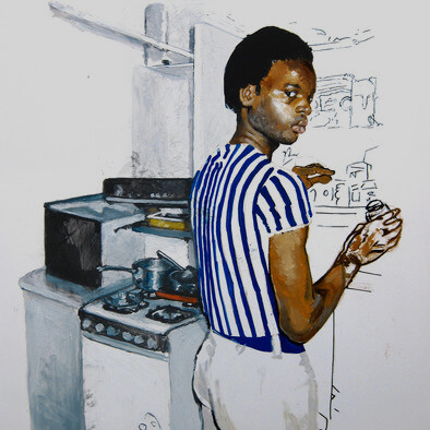 Kirsten Valentine, Kitchen, oil on panel, 2020
12" x 12", courtesy Zg Gallery, Chicago