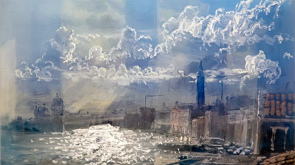 Martin Weinstein, Venice, cloudy afternoons, outside over inside, 2023. Per gentile concessione della Galleria Cross Contemporary Art