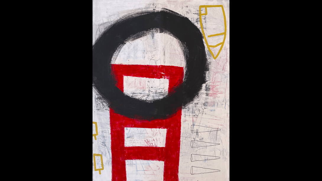 Ted Dixon, Love Talking #1, 2023, acrylic on canvas, 40x30 inches. Courtesy the artist and Susan Eley Fine Art