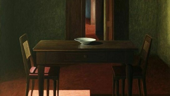 Contemplazione, 2008, olio su tela, cm 100 x 120, particolare