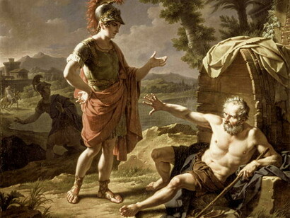 Diógenes y Alejandro según Nicolas-André Monsiau (1754-1837)