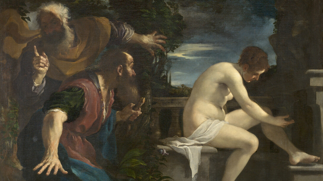 Guercino (Giovanni Francesco Barbieri), Susannah and the elders (detail), 1617. Courtesy of the Thyssen-Bornemisza Museum