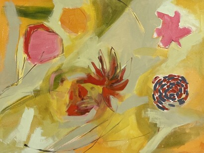Catherine McAvity, Dahlia burst (detail). Courtesy of Bugera Lamb Fine Art 
