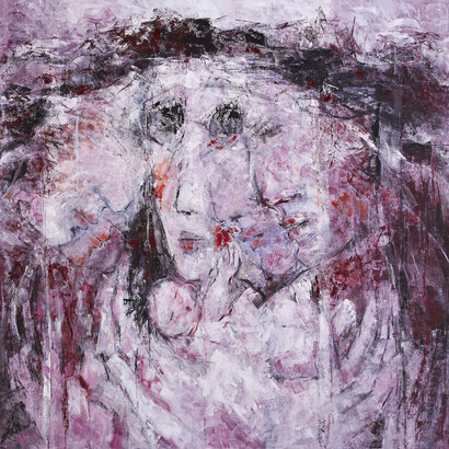 Asma Fayoumi, Untitled, 2011, 180 x 180 cm, acrylic on canvas