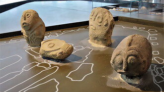 Lepenski Vir, a prehistoric site on the banks of the Danube in Serbia, provides evidence that the local culture had developed social organization, architecture, and art more than six thousand years ago