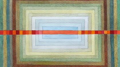 "Red line" watercolour 22 x 18cm, Mark Weighton, December 2022