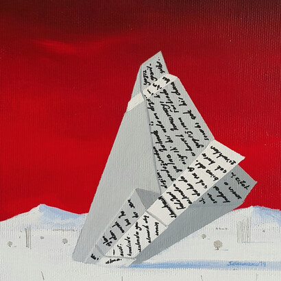 Serkan Küçüközcü,  İsimsiz,  2019, pres tuval üzeri akrilik boya, 15x15cm, 30x30cm-Framed