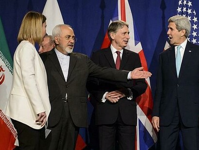 Los representantes de las naciones firmantes del Acuerdo Nuclear (entre otros: Federica Mogherini, por la UE, y John Kerry por EE UU) en 2015