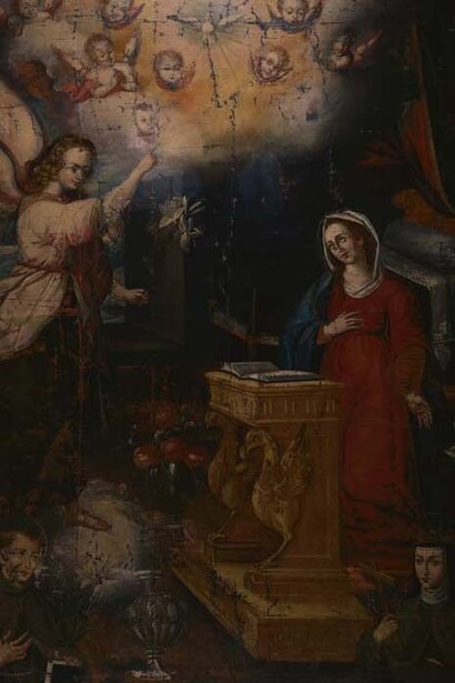 Luis de Riaño, Anunciación, 1632. Cortesía del Museo Pedro de Osma