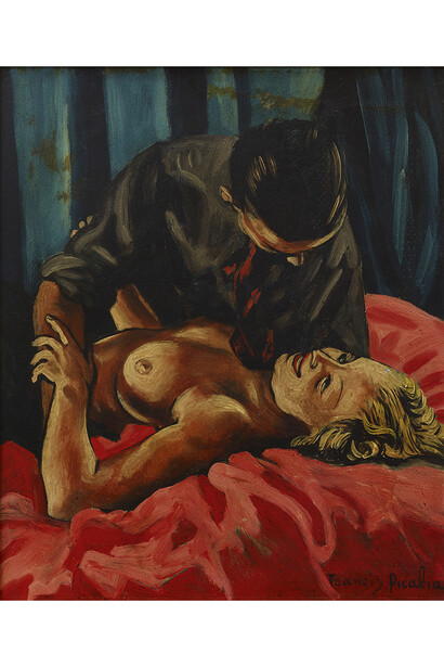 Francis Picabia L'Etreinte, c. 1940-44 Oil on canvas Private collection, Denmark © 2014 Artists Rights Society (ARS), New York / ADAGP, Paris 