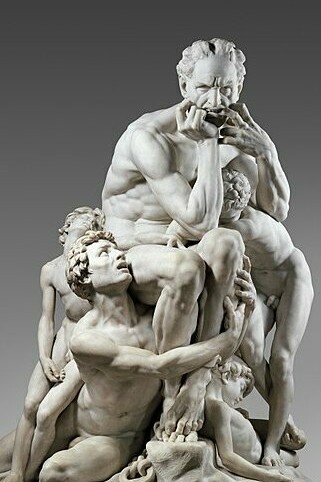 Jean-Baptiste Carpeaux, "Ugolino y sus hijos", escultura, 1865–67