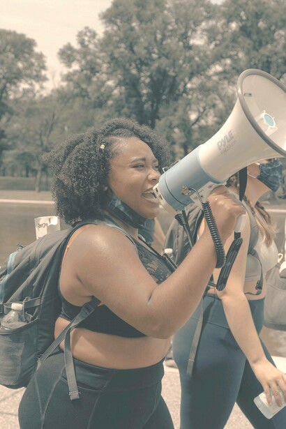 Protesting for police injustice towards black lives