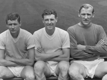 Bert Trautmann in panchina durante gli allenamenti