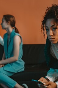 A person being bullied. Bullying can extend outside of high school and into adulthood 