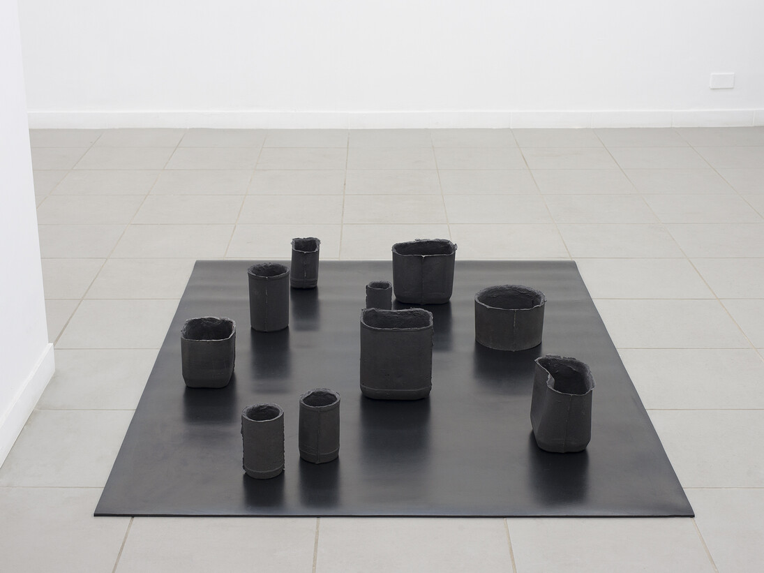 Andrea Zucchini, When Cortes asked the Aztec chiefs where they got their tools from, they simply pointed to the sky, 2014. Cast iron, testosterone powder, vulcanised rubber