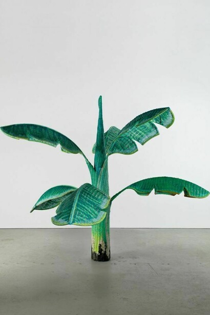 Yutaka Sone, Tropical Composition- Banana tree no6, 2008-2010, Rattan, metal armature, and paint 235 x 290 x 290 cm (92 1-2 x 114 1-4 x 114 1-4 inches), Courtesy the artist and David Zwirner New York - London