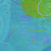 Jim Holl, After a Proton Particle Collision 10.15.16, 2016, oil on board, 60 x 60 in.
