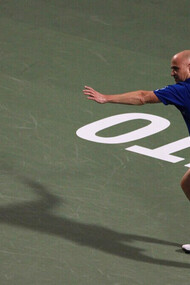 Andre Agassi, légende du tennis mondial, de retour sur le court à la Rogers Cup 2011 à Montréal
