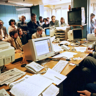 The editorial staff of La repubblica. Courtesy of Mattatoio di Testaccio