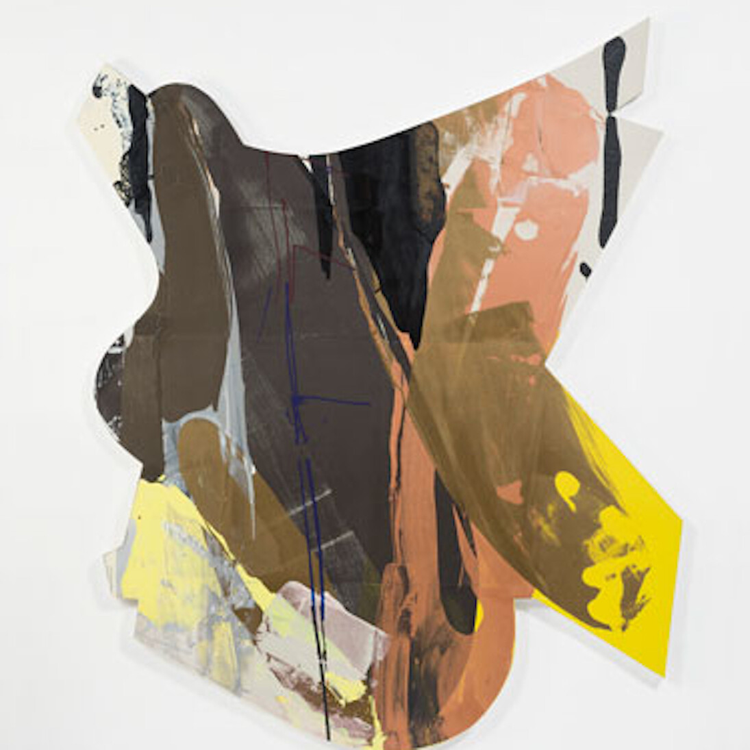 Michael Heizer, Wet Painting no. 4, 2016
Paints on canvas with silkscreen, 109 7/8 × 91 1/2 × 2 1/2 inches (279.1 × 232.4 × 6.4 cm), Photo by Jeff McLane. Courtesy of Gagosian