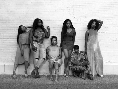African American women standing together