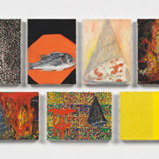 Jennifer Bartlett, Fire, table, cone A, 1988-1989. Courtesy of Rebecca Camacho Presents