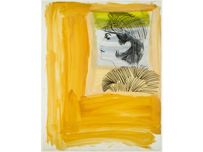 Andy Warhol, Untitled (Glamour Girl), 1961, Gouache and graphite on paper, 29 x 23 in. © 2014 The Andy Warhol Foundation for the Visual Arts, Inc. / Artists Rights Society (ARS), New York