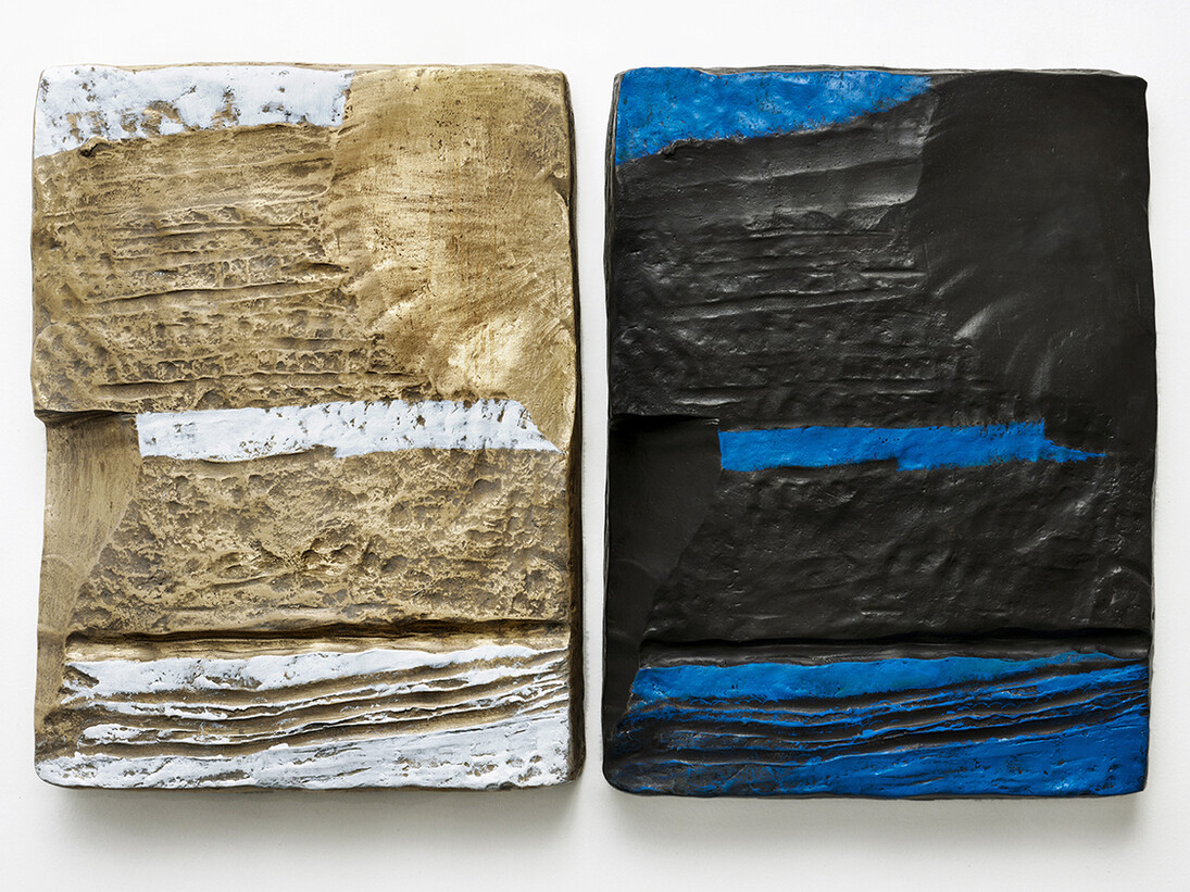 Erika Verzutti, The Dress, 2015, Bronze and acrylic, Diptych © The Artist; Courtesy Alison Jacques Gallery, London; Photography Michael Brzezinski
