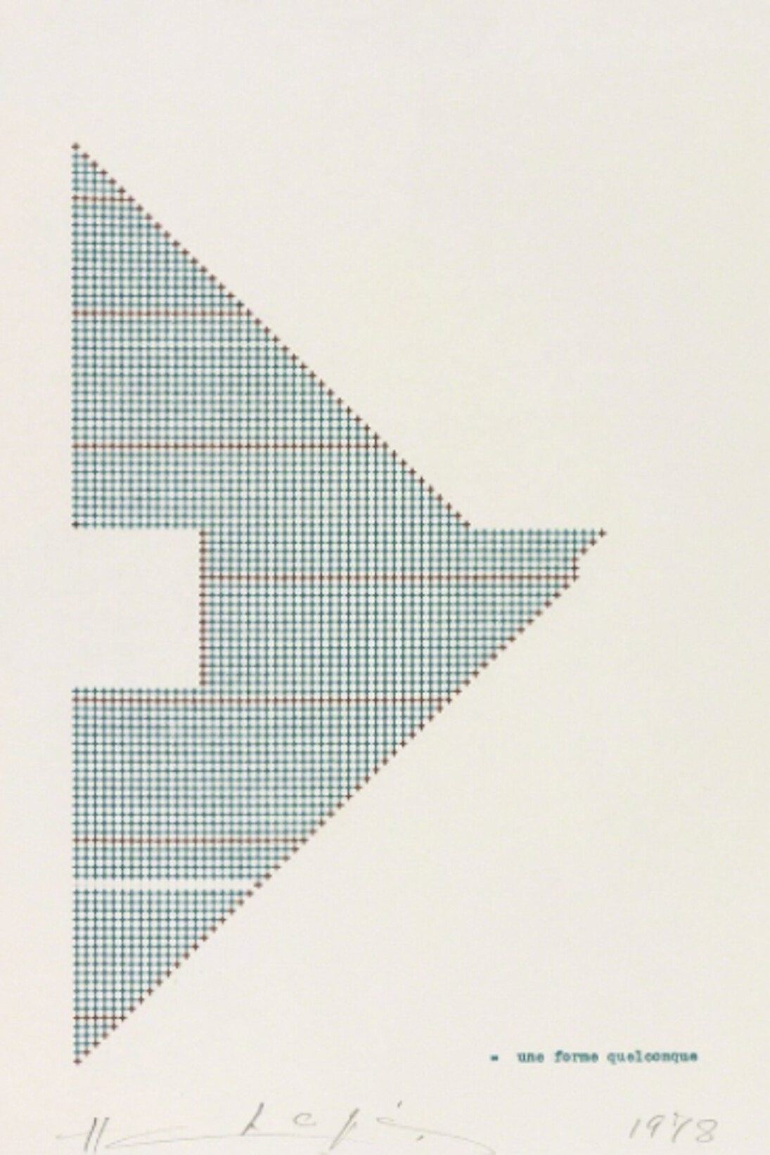 Henri Chopin, Une Forme Quelconque, 1978. Courtesy of Richard Saltoun