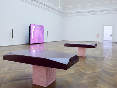 Shahryar Nashat. The Cold Horizontals, Exhibition view. Courtesy of Kunsthalle Basel 