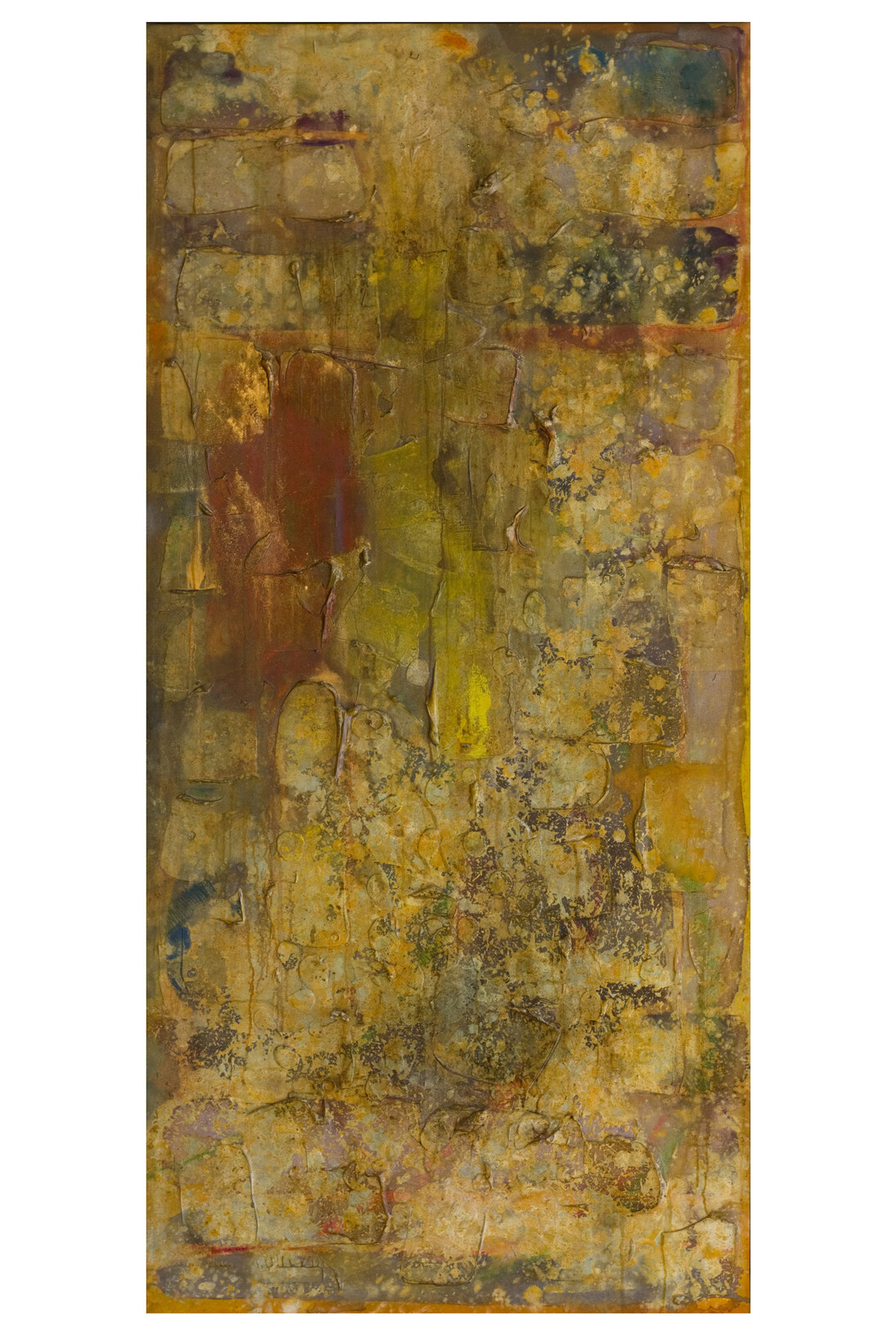 Frank Bowling, Rachel I, 1989, Acrylic on canvas, 175 x 79 cm, 68 7/8 x 31 1/8 in, Image courtesy of the Artist and Hales Gallery, London, Copyright of the Artist
