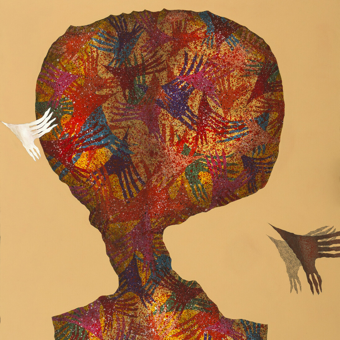 Nihad Al Turk, Bird, 2013, Acrylic on canvas, 140 x 120 cm