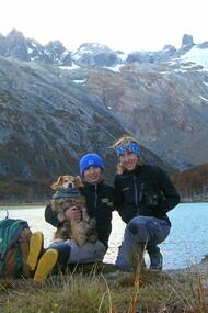 Ruben y Susana con su perro Bernardo
